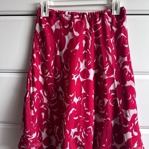 Chadwicks Pink and White Floral A-Line Skirt